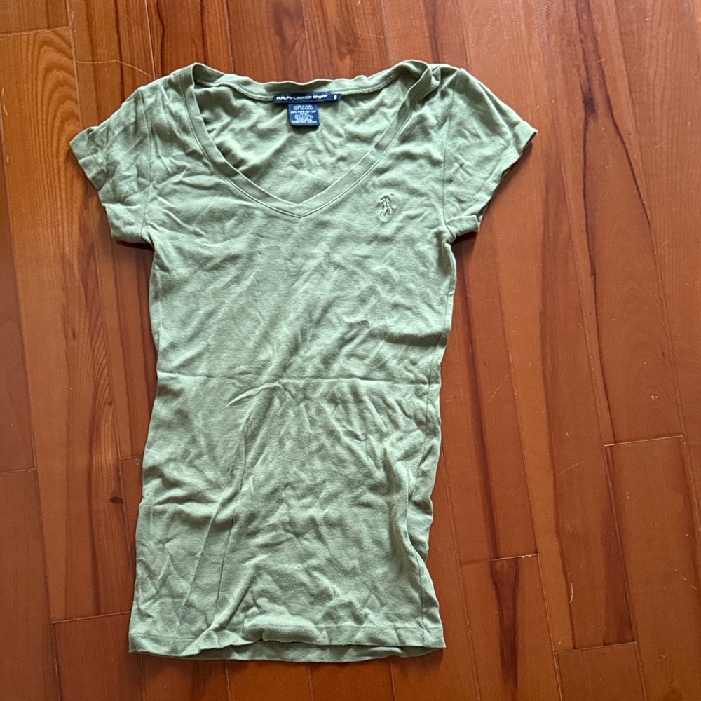 Ralph Lauren Blue Label Olive V-Neck Tee